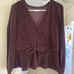 Madewell soft ribbed tie top